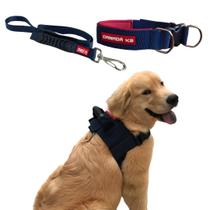 Combo Coleira Peitoral Guia Coleira para Cachorro Cores Variadas