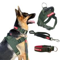 Combo Coleira Peitoral + Guia + Coleira para Cachorro - Tamanho Grande