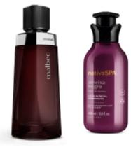 Combo colônia malbec tradicional 100ml +Loção Corporal ameixa negra 400ml nativa Spa oboticario