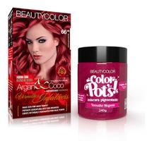 Combo Coloração Kit Beautycolor 66.46+ Pots Vermelho Magenta 240g
