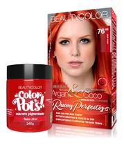 Combo Coloração Kit Beautycolor 76.66 + Color Pots Ruivo Ariel