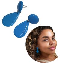 Combo colorido para o carnaval Kit 12 Pares Brinco Resina Grande Colorido Gota Atacado Moda