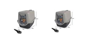 Combo Com 02 Banheiros Para Gatos - Preto - Durapets Combo Com 02 Banheiros Para Gatos - Preto - Durapets