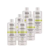 Combo com 03 Kits Shampoo e Condicionador Quiabo e Biotina 1lt Hydraspecial