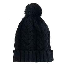 Combo Com 03 Touca De Frio Com Pompom Cor Preto Confortável