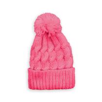 Combo Com 06 Touca De Frio Com Pompom Cor Rosa Confortável