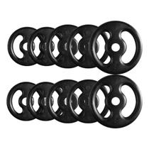 Combo com 10 Anilhas de Ferro Fundido - 30 Kg