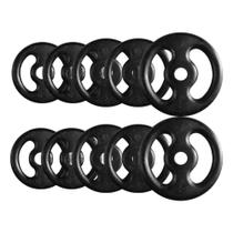 Combo com 10 Anilhas de Ferro Fundido - 30 Kg