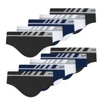 Combo Com 10 Cueca Slip Lupo Microfibra Sem Costura 691 Nf