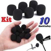 Combo Com 10 Espumas De Microfone Lapela Headset Universal Protetor Filtro Vocal Capa Bocal Esponja Anti Ruído Lavável Combo Com 10 Espumas De Microfone Lapela Headset Universal Protetor Filtro Vocal Capa Bocal Esponja Anti Ruído Lavável