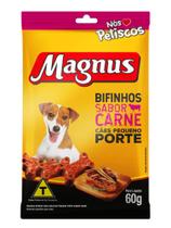 Combo com 10 pacotes de Bifinhos Magnus Pequeno Porte Sabor Carne 60g