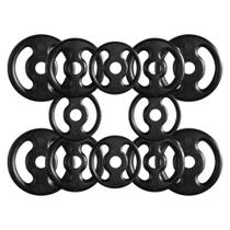 Combo com 12 Anilhas de Ferro Fundido - 24 Kg