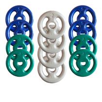 Combo com 12 Anilhas Emborrachadas - 40 Kg