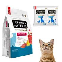 Combo Com 2 Pacotes Fórmula Natural Fresh Meat Ração Super Premium Para Gatos Castrados Adultos Sabor Carne 500g