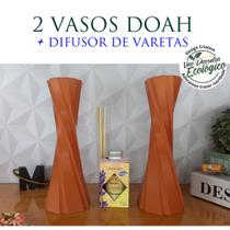 Combo com 2 Vaso Decorativo + Difusor de Vareta - Decoração de interiores, sala, quarto, banheiros, arranjos