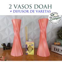Combo com 2 Vaso Decorativo + Difusor de Vareta - Decoração de interiores, sala, quarto, banheiros, arranjos