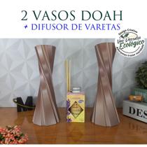 Combo com 2 Vaso Decorativo + Difusor de Vareta - Decoração de interiores, sala, quarto, banheiros, arranjos - Mad Maker