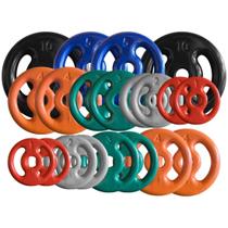 Combo com 20 Anilhas Emborrachadas - 70 Kg