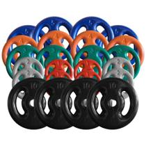 Combo com 24 Anilhas Emborrachadas - 100 Kg