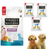 Combo Com 3 Pacotes De 500g Formula Natural Para Cães Filhotes Porte Mini E Pequenos Fresh Meat Sabor Frango Super Premium