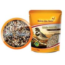 Combo com 3 Ração sementes Gold Mix Coleira Reino das Aves 500g