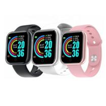 COMBO com 3 Relogio Inteligente Smartwatch Y68 Bluetooth sendo 1Preto 1 Branco e 1Rosa COMBO com 3 Relogio Inteligente Smartwatch Y68 Bluetooth sendo 1Preto 1 Branco e 1Rosa