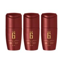 Combo com 3 Roll On Club 6 Fever 55ml Eudora