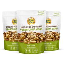 Combo com 3 unidades Mix de Castanhas 100g Pouch Amigos do Bem