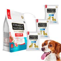 Combo Com 3x500g Rações Para Cães Com Pele Sensível Formula Natural Porte Mini E Pequenos Adultos Fresh Meat Sabor Cordeiro