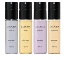 Combo com 4 Body Spray Masculino de 100ml Eudora