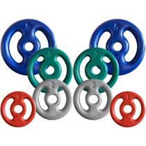 Combo com 8 Anilhas Emborrachadas - 22 Kg