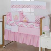 Combo completo de berço para bebê aconchego menino e menina bordado com 11 pçs Combo completo de berço para bebê aconchego menino e menina bordado com 11 pçs