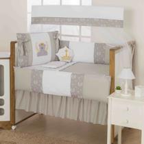 Combo completo de berço para bebê aconchego menino e menina bordado com 11 pçs Combo completo de berço para bebê aconchego menino e menina bordado com 11 pçs