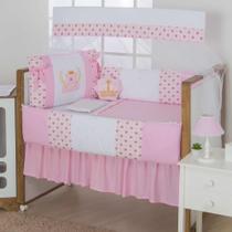 Combo completo de berço para bebê aconchego menino e menina bordado com 11 pçs Combo completo de berço para bebê aconchego menino e menina bordado com 11 pçs