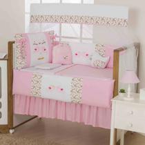 Combo completo de berço para bebê aconchego menino e menina bordado com 11 pçs Combo completo de berço para bebê aconchego menino e menina bordado com 11 pçs