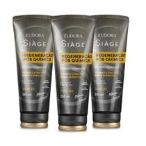 Combo Condicionador Eudora Siàge Regeneração Pós Química 3X