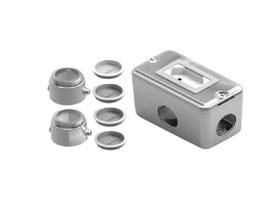 Combo Condulete Alumínio 3/4 Tipo X 1 Tomada 10A Poliwetzel Combo Condulete Alumínio 3/4 Tipo X 1 Tomada 10A Poliwetzel