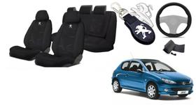 Combo Conforto Elegância Peugeot 206 96-16 +(Capa Volante) + Chaveiro