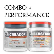 Combo Creatina e pré treino - Elemento Puro - BEASTDOP 300g + CREADOP 300g