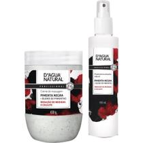 Combo creme de pimenta negra 650g e fluido termoativador