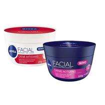 Combo Creme Facial Nivea Antissinais 100g + Noturno 100g