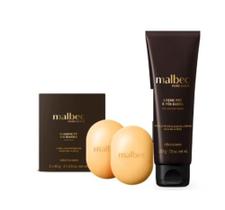 Combo Creme Pré e Pós-Barba Malbec Pure Gold 200 + Sabonete2x80g