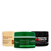 Combo Cronograma - Quiabo 300gr, Verniz 300gr e Whey 300gr