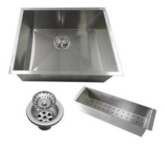 Combo Cuba 60x40 Gourmet Canal Escorredor 42,5cm Aço Combo Cuba 60x40 Gourmet Canal Escorredor 42,5cm Aço