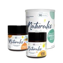 Combo Cuidado Diário Naturalis com Ômega-3 Vitamina D3 e Cúrcuma