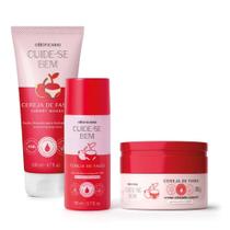 Combo Cuide-se Bem Cereja De Fases: Creme Relaxante 200g + Óleo Térmico Corporal + Loção Corporal Combo Cuide-se Bem Cereja De Fases: Creme Relaxante 200g + Óleo Térmico Corporal + Loção Corporal