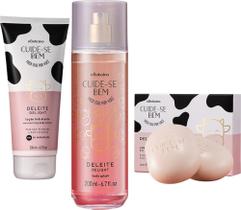 Combo Cuide-Se Bem Deleite: Hidratante, 200Ml + Sabonete Em Barra, 2X80G + Body Spray, 200Ml