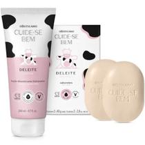 Combo Cuide-se Bem Deleite: Loção Hidratante Desodorante 200ml + 2 Sabonetes em Barra