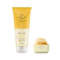 Combo Cuide-se Bem Leite e Mel: Loção 200ml + Hidratante Labial Incolor Quem Disse, Berenice 6,2g