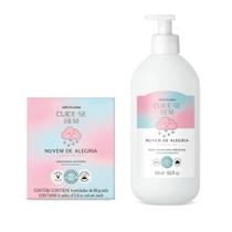 Combo Cuide-se Bem Nuvem de Alegria: Loção Corporal 400ml + Sabonetes em Barra 4x80g